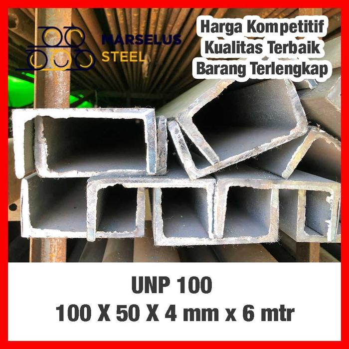 Gambar UNP 100 - Besi Kanal U / UNP channel / 100 x 50 x 4mm - 6meter dari Marselus Steel undefined Tokopedia