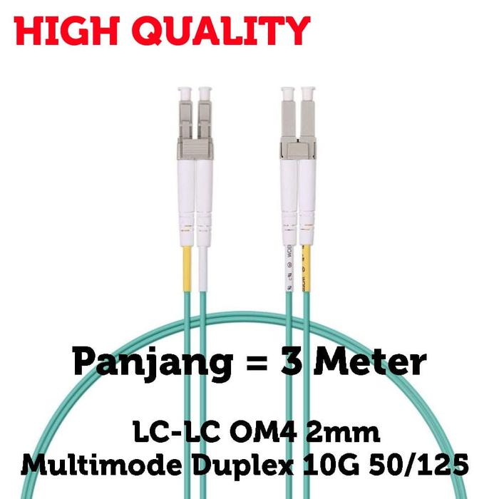 Gambar LC - LC OM4 3M Multimode Duplex 10G 2mm Fiber Optical / FO Patch Cord dari EMC-Store888 undefined Tokopedia