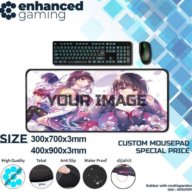 Gambar Asli CUSTOM MOUSE PAD GAMING PREMIUM / PLAYMAT DESK MAT PAD EXTENDED - 300x700x3mm dari Muda mendunia1 undefined Tokopedia