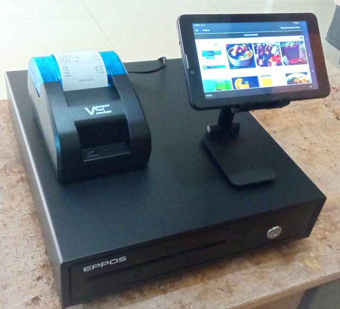 Gambar Paket Mesin Kasir Tablet Android 8" plus Laci Kasir (CashDrawer) - Paket Lengkap 7 dari Komputer_Kasir Padang undefined Tokopedia