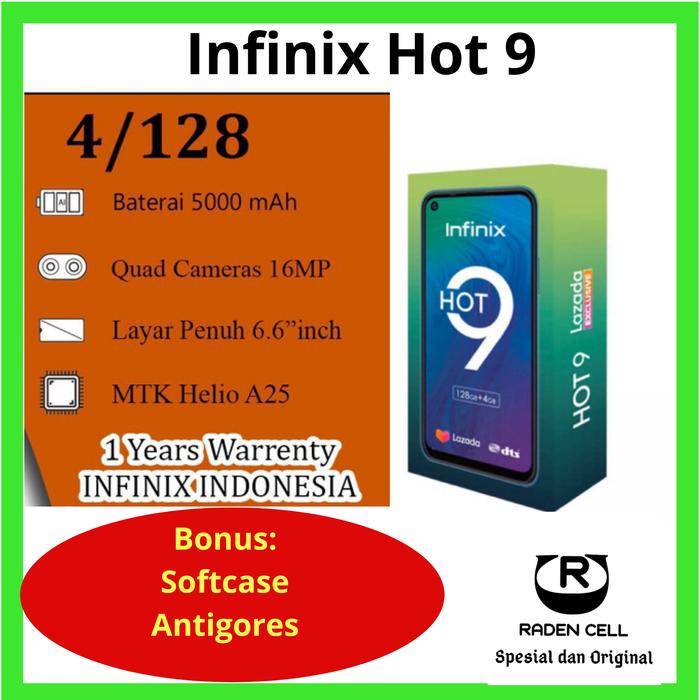 Jual Infinix Hot Ram 4/128 GB Garansi Resmi Smartphone Android