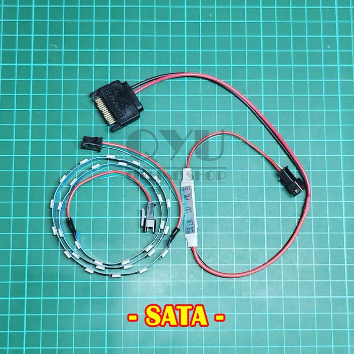 Gambar LED Addressable RGB / ARGB 5v + Mini Control + Molex (Modif Case PC) - SATA, 100 cm dari QYU Online Shop undefined Tokopedia