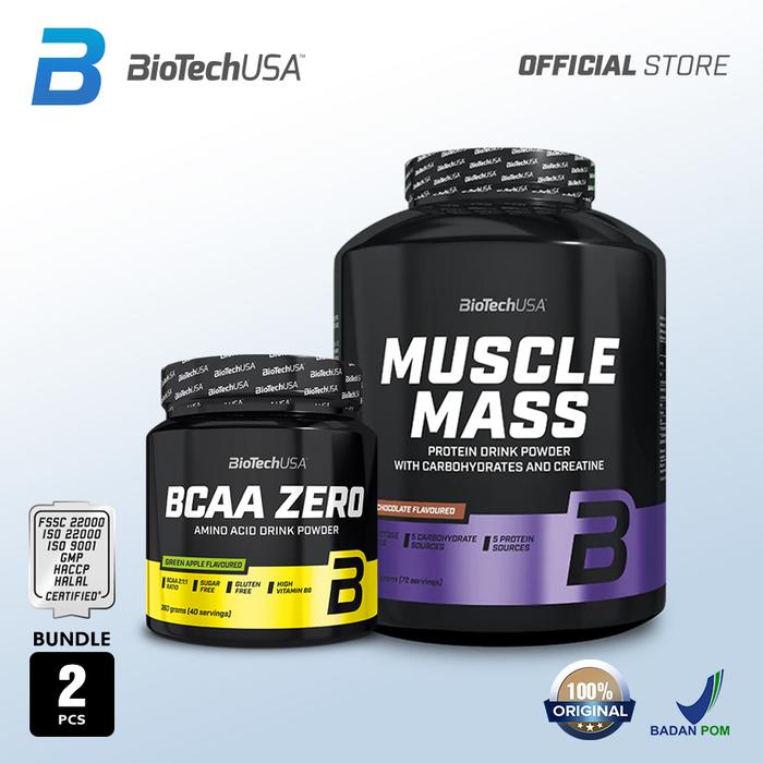 Gambar BioTechUSA - Bundle Muscle Mass Gainer 4000 Gr  + BCAA Zero 360 Gr - Coklat dari BioTechUSA Store undefined Tokopedia