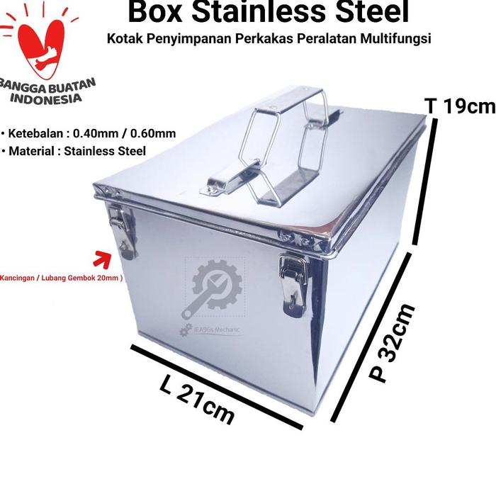 Gambar SB Box Besi Stainless / Kotak Besi / Kotak Penyimpanan Multifungsi - 0.40mm / Lebar dari Telaga jaya store undefined Tokopedia