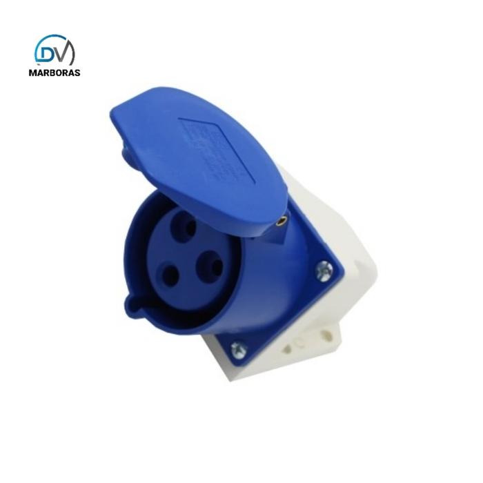 Jual DIS-2P+E-32A 200-250V Industrial Socket 2P+E 32A / 3PIN 32A ...