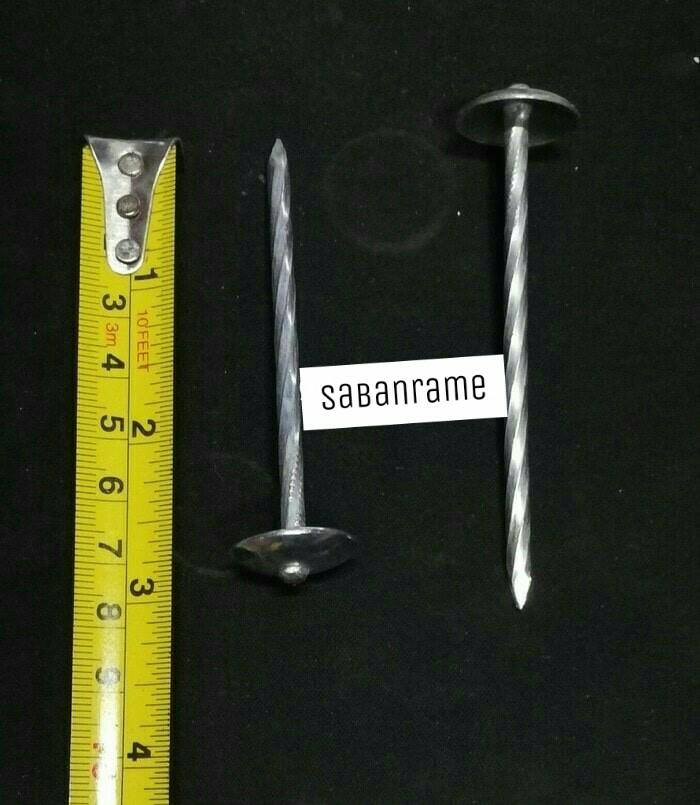 Gambar PAKU PAYUNG 7 CM PER 1 KG/PAKU SENG ASBES 3 "INCH 7 CM dari Toko Saban Rame undefined Tokopedia