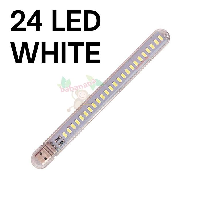 Gambar USB NIGHT LIGHT LED LAMP Lampu Baca Tidur Portable Computer Laptop - 24 LED WHITE dari babanana store undefined Tokopedia