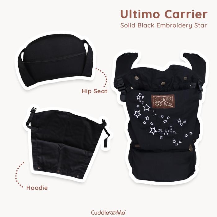 Gambar Ultimo Cuddleme Gendongan Depan Bayi Hipseat - star embroidery dari Cuddlemeshop undefined Tokopedia
