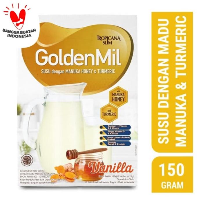 Gambar GoldenMil 150 gram Vanila Manuka Honey Susu Tropicana Slim - 160 gram dari Toko Risky - Popobella undefined Tokopedia