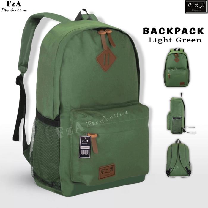 Gambar Tas Ransel Distro Casual Pria Wanita Original FzA - Grey - Light Green dari FzA Official undefined Tokopedia