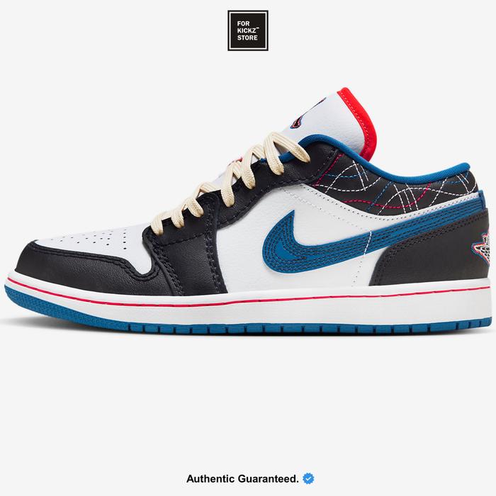 Jual NIKE AIR JORDAN LOW SE BLACK INDUSTRIAL BLUE WHITE