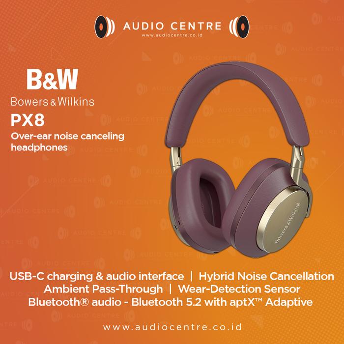 Gambar Bowers & Wilkins B&W PX8 Wireless Over Noise Canceling Headphone - Royal Burgundy dari Audio Centre Official undefined Tokopedia