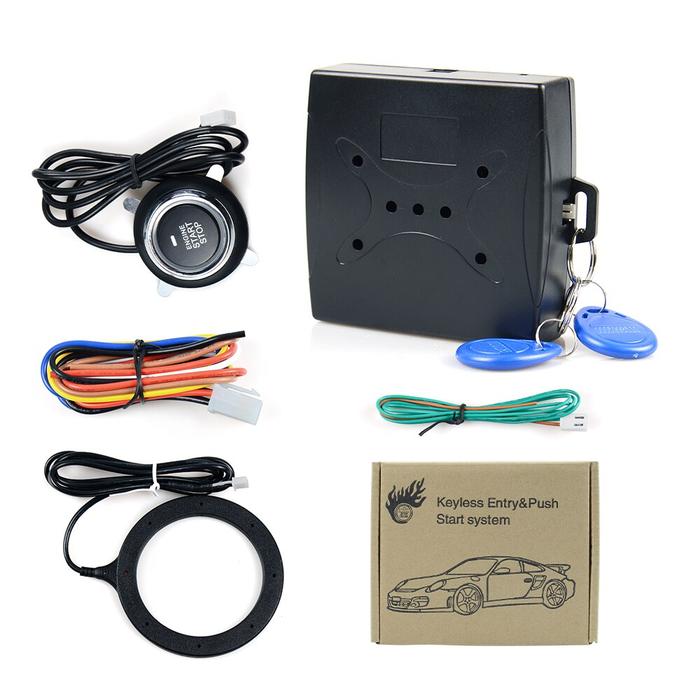 Gambar Alarm Mobil Push Button Engine Start RFID keyless entry system Remote - VSTM dari Goodaymate Indonesia undefined Tokopedia