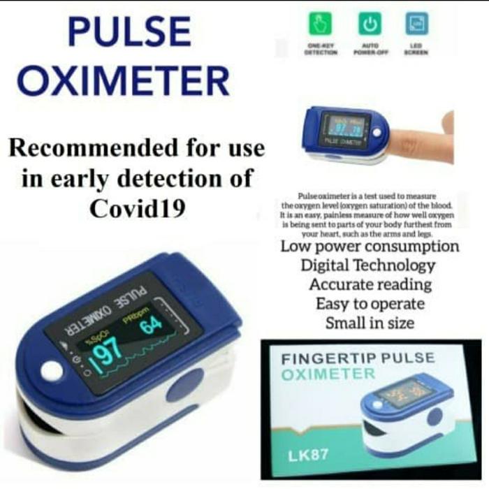 Gambar pulse oximeter fingertip alat pengukur kadar oksigen dan detak jantung dari online kios undefined Tokopedia