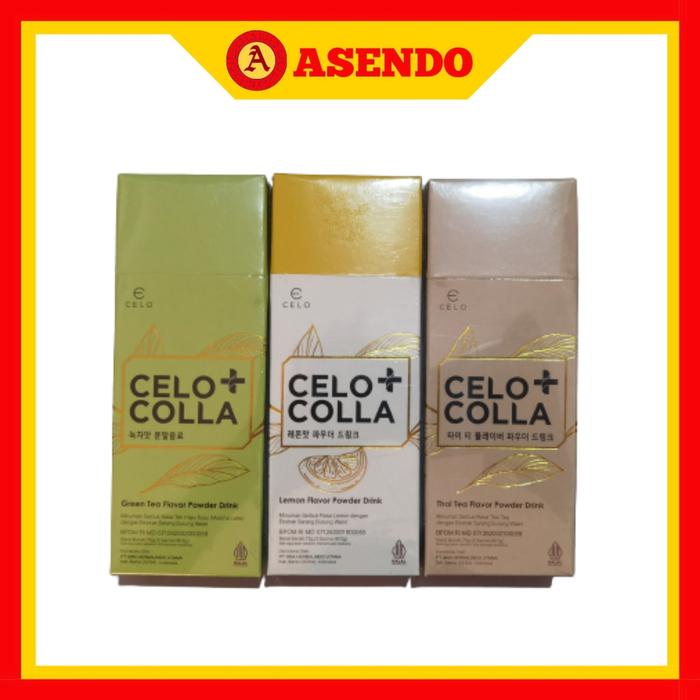 Gambar CELO COLLA+ POWDER DRINK COLLAGEN ( LEMON MATCHA THAI TEA ) || ASENDO - RANDOM dari ASENDO undefined Tokopedia