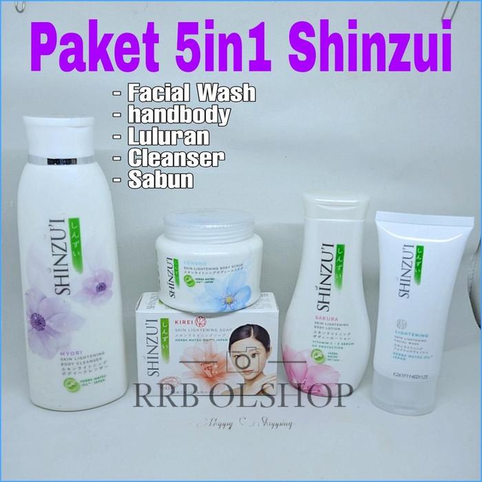 Gambar PAKET SHINZUI 5 IN 1 WHITENING - Body Scrub Shinzui 120GR - Body - 5in1 dari Mirah Store06 undefined Tokopedia