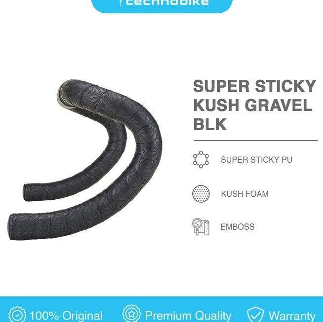 Gambar EL Bartape Supacaz Super Sticky Kush Gravel Tape Sepeda - Black dari Adiwidya Catur Official undefined Tokopedia