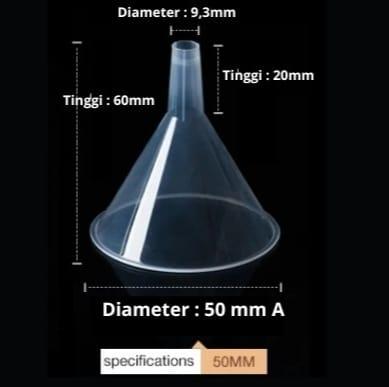Gambar Corong Plastik Corong Plastic Funnel Laboratorium Funnel Corong Kimia - Corong 50mm-A  dari QueenPhoenix undefined Tokopedia
