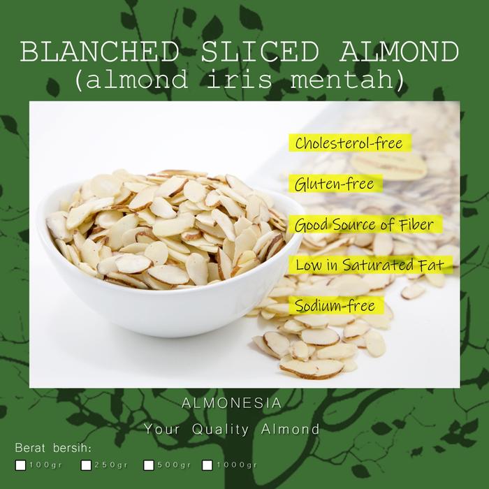 Gambar Kacang Almond Iris/Slice Almonesia 1kg dari TokoJernih undefined Tokopedia