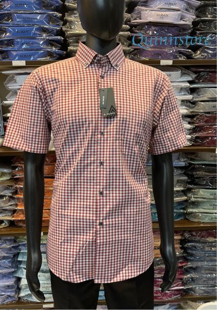 Gambar ALISAN Kemeja Motif Kotak - Lengan Pendek - Slim Fit | Varian Warna - Merah, 14.5 dari ALISAN Quinnstore Jakarta undefined Tokopedia