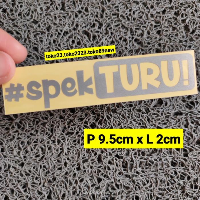 Gambar stiker cutting motor keren tulisan spek turu - silver dari toko23new undefined Tokopedia