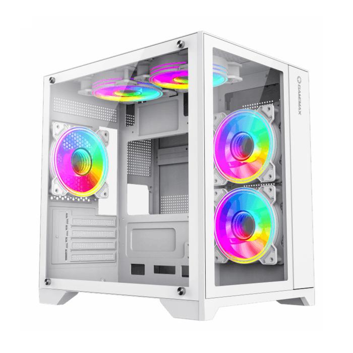 Gambar Casing Gaming Gamemax Infinity Mini MATX ITX Black White Game-Max - Putih dari V-Rey Computer undefined Tokopedia