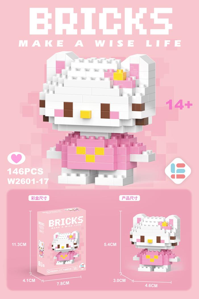 Gambar JUNO Nano Block Kartun Mini Bricks DIY Mainan Balok Susun Mainan Anak Mainan Edukasi 3D Puzzle Brick Hadiah Toys mainan  bongkar pasang - Hello Kitty (17 dari Juno Toys_NEW undefined Tokopedia