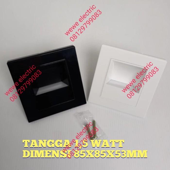 Gambar Lampu dinding led tembok wall tangga step light stairs minimalis inbow - TANGGA 1,5 WATT, BODY HITAM dari PROLED ELECTRIC undefined Tokopedia