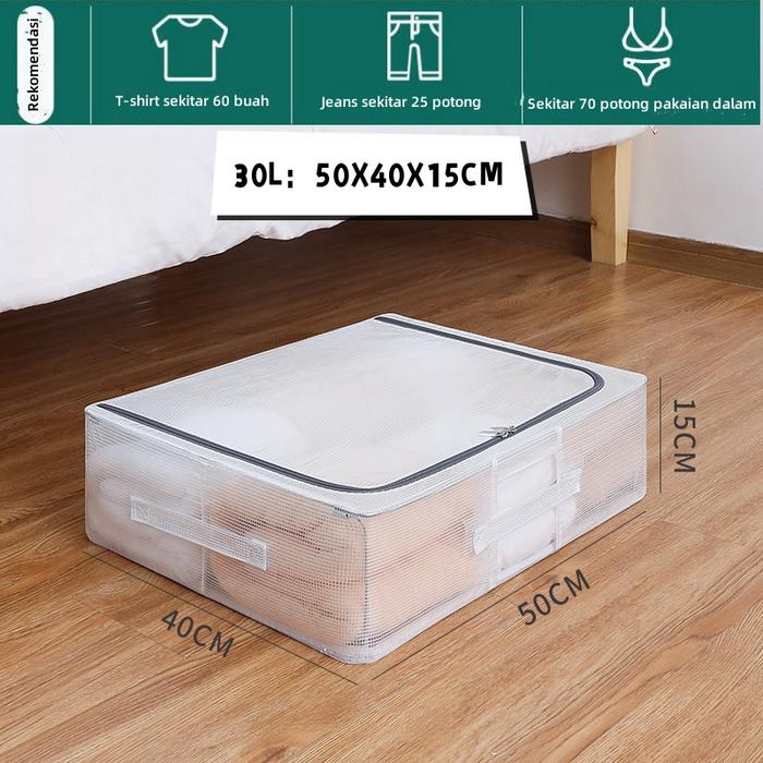 Gambar Di bawah tempat tidur kotak penyimpanan kelembaban storage box - 30L dari storage box organizer undefined Tokopedia