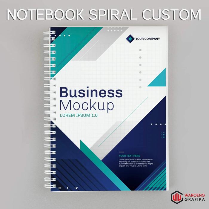 Gambar Cetak Notebook Spiral A5 Custom 20-50pcs - polos, 25 Lembar dari Waroeng Grafika undefined Tokopedia