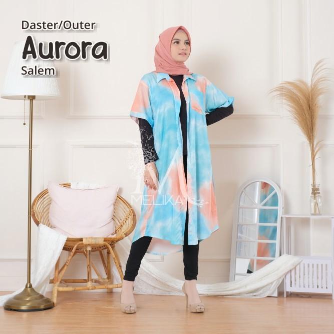 Gambar DASTER KERAH / TUNIK / OUTER TIE DYE AURORA - SALEM dari Pusat Mukena Indonesia Mall undefined Tokopedia