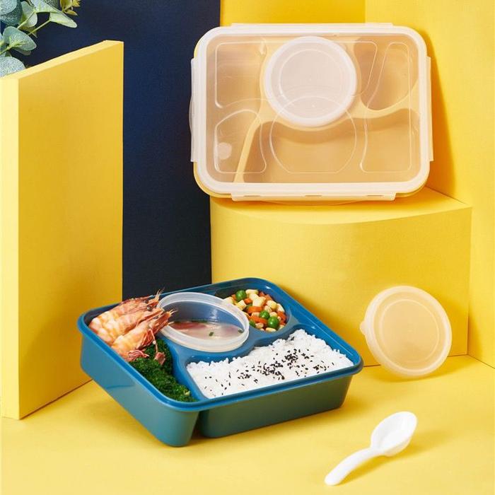 Gambar Tempat Makan / Lunch Box Bento SUP Rantang Catering 4 Sekat 1000ML - 5371, Warna Random dari adam_shop1 undefined Tokopedia