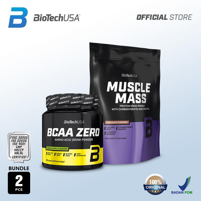 Gambar BioTechUSA - Bundle Muscle Mass Gainer 1000 Gr + BCAA Zero 360 Gr - Coklat dari BioTechUSA Store undefined Tokopedia