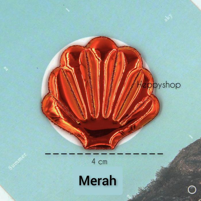 Gambar Aplikasi Hiasan Kerang Patch - Merah dari Heppyshop Heppyshop undefined Tokopedia