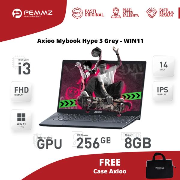 Gambar AXIOO MYBOOK HYPE 3 (I3-1005G1) SSD 256GB GREY WIN 11 PRO dari Pemmz Official undefined Tokopedia