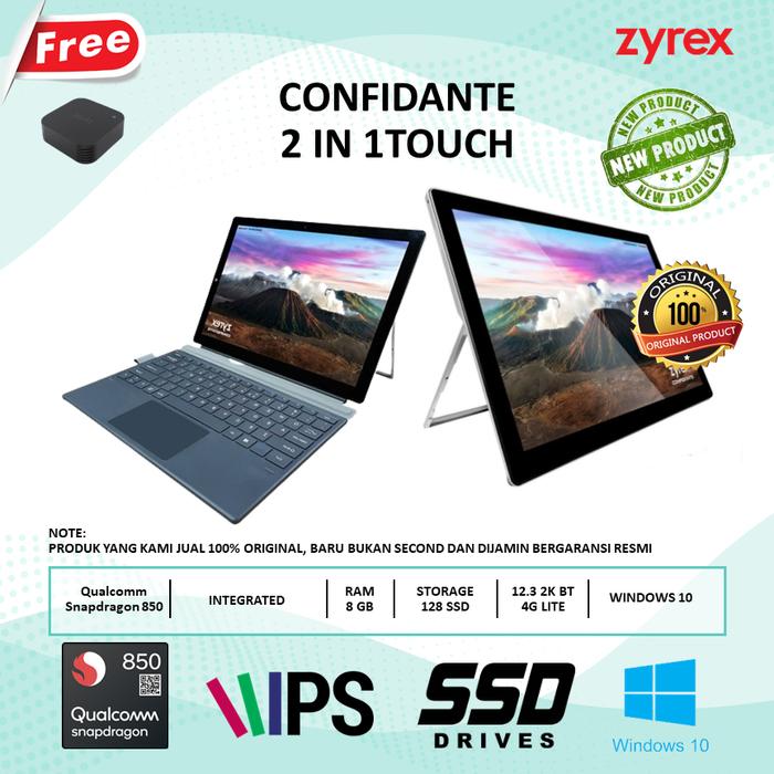 Gambar Zyrex NB CONFIDANTE Qualcomm Snapdragon 850/8GB/128GB W10 ORIGINAL dari Zyrex Official Store undefined Tokopedia