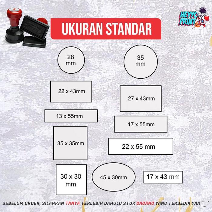 Gambar New Product Stempel Flash/Otomatis/Warna Ukuran Custom Desain - UKURAN STANDAR, 3 WARNA dari Oka Putri Central undefined Tokopedia