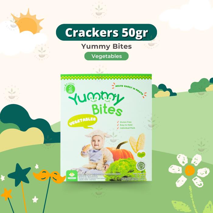 Gambar Yummy Bites Baby Rice Crackers Vegetables 50 Gr dari Alora Essential undefined Tokopedia