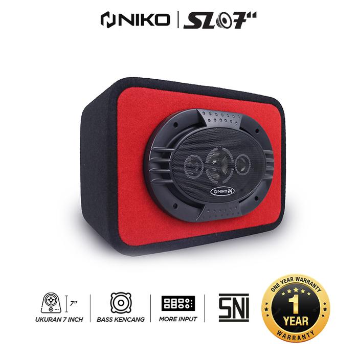 Gambar NIKO SL7 Subwoofer Car Speaker 7 inch 30 Watt - Speaker Tabung 7 inch l GARANSI RESMI - Merah dari Niko Indonesia undefined Tokopedia