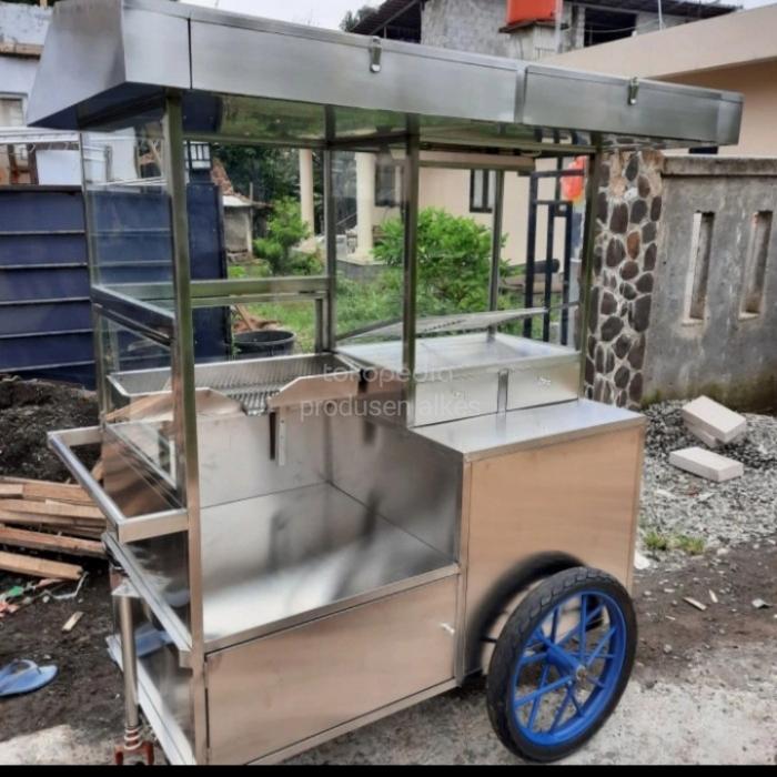 Gambar grobak chicken stainless steel dari malik warmer undefined Tokopedia