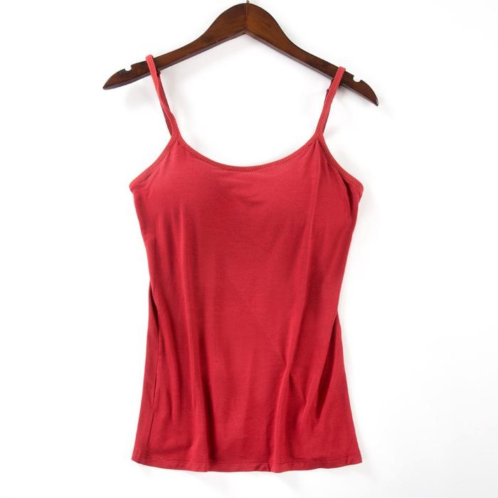 Gambar ONEFASHIONMALL BR211 Tank Top Bra Big Size Jumbo Tanktop Singlet - Merah, L dari Onefashionmall undefined Tokopedia