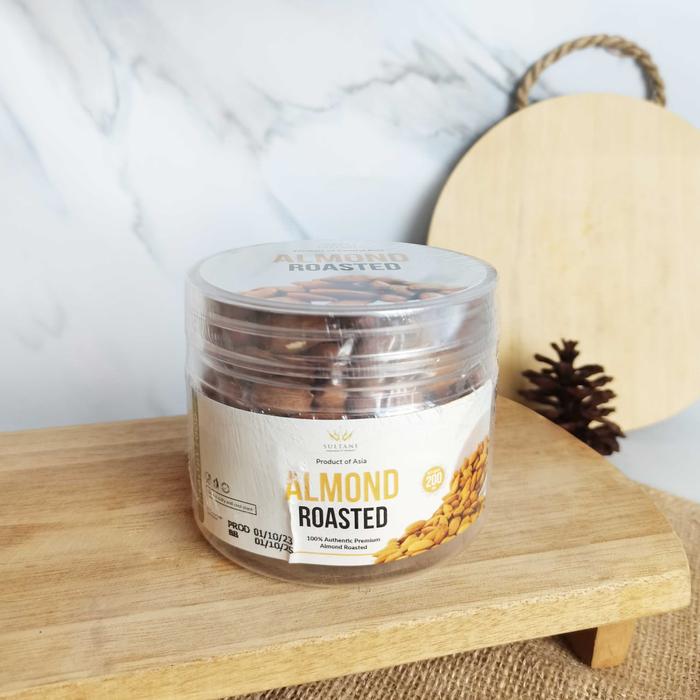 Gambar Kacang Almond Panggang Kupas - Roasted Almond 1kg Premium Sultani  Snacks Food - 200gr dari Sultaniindonesia undefined Tokopedia