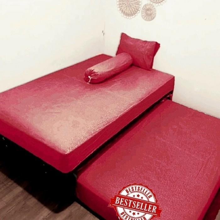 Gambar Sprei Sorong Ukuran 120x200 CM Kasur 2 in 1 Bahan Katun Micro - Marun dari Berrbi Shop_NEW undefined Tokopedia