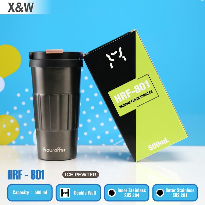 Gambar X&W Botol Mug SUS304 HRF-801 500ml with Strong Handle Keep Hot & Cold Stainless Steel - Ice Pewter dari X&W undefined Tokopedia