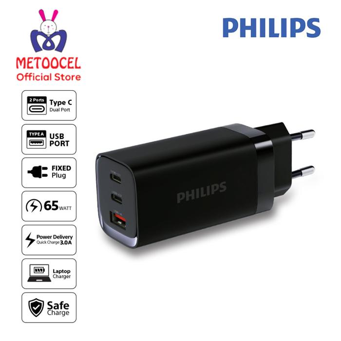 Philips Dlp 6335 Fast Charging 65w Usb Type-c Pd Charger Hp Laptop