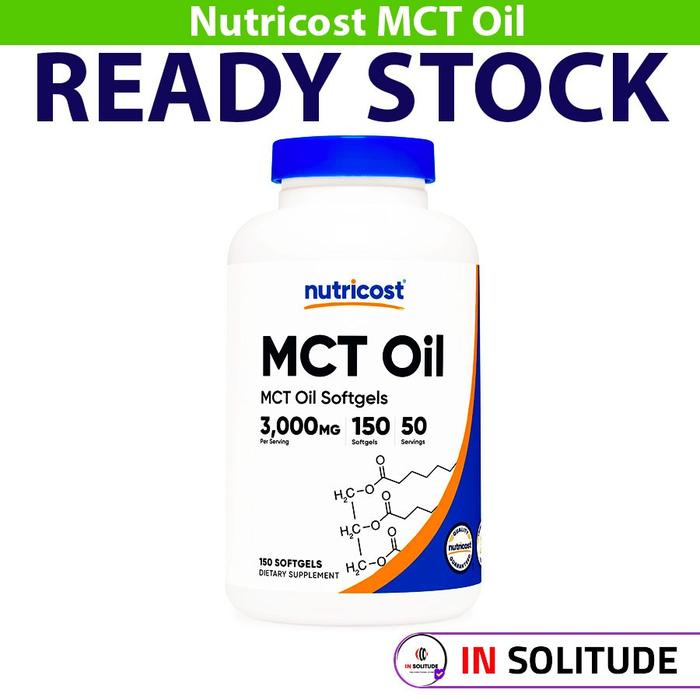 Gambar Nutricost MCT Oil 3000mg 150 Softgels - 150 Kapsul dari In Solitude undefined Tokopedia