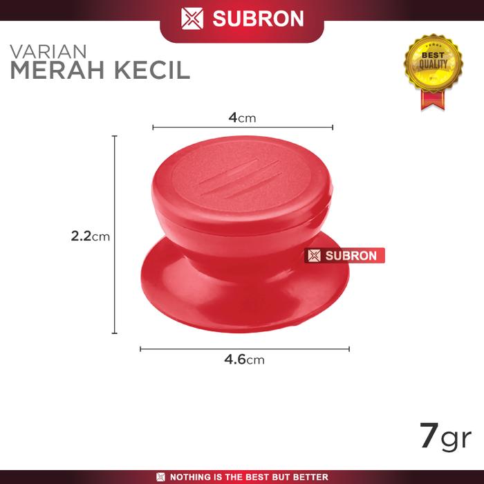 Gambar SUBRON Universal Knob Tutup Panci Wajan Knop Cover Lid Handle Pegangan - Merah Kecil dari SUBRON KITCHENWARE undefined Tokopedia