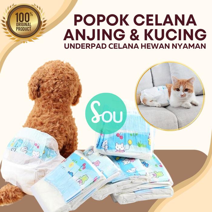 Gambar Popok Celana Anjing Kucing Dog Diaper Perlak Kucing Hewan - Betina XXS dari Kuca Petshop undefined Tokopedia