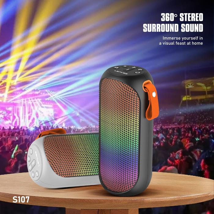 Gambar Myroots X Lenyes Wireless Speaker Bluetooth Lenyes S107 LED Colorfull - Hitam dari Myroots store Kota Administrasi Jakarta Barat Tokopedia