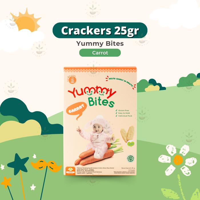 Gambar Yummy Bites Rice Crackers Carrot 25gr dari Alora Essential undefined Tokopedia